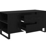 VidaXL Salontafel Zwart Eiken 102 x 44,5 x 50 cm Bewerkt hout