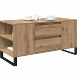 VidaXL Salontafel Artisan Eiken 102 x 44,5 x 50 cm Bewerkt hout