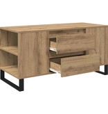VidaXL Salontafel Artisan Eiken 102 x 44,5 x 50 cm Bewerkt hout