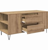 VidaXL Salontafel Artisan Eiken 102 x 44,5 x 50 cm Bewerkt hout
