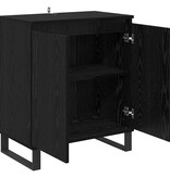 VidaXL Dressoir Zwart Eiken 60 x 35 x 70 cm Bewerkt hout