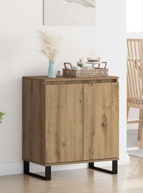 VidaXL Dressoir Artisan Eiken 60 x 35 x 70 cm Bewerkt hout