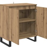 VidaXL Dressoir Artisan Eiken 60 x 35 x 70 cm Bewerkt hout