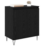 VidaXL Dressoir Zwart Eiken 60 x 35 x 70 cm Bewerkt hout