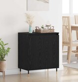 VidaXL Dressoir Zwart Eiken 60 x 35 x 70 cm Bewerkt hout