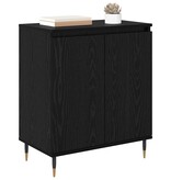 VidaXL Dressoir Zwart Eiken 60 x 35 x 70 cm Bewerkt hout