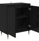 VidaXL Dressoir Zwart Eiken 60 x 35 x 70 cm Bewerkt hout