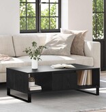 VidaXL Salontafel Zwart Eiken 104 x 60 x 35 cm Bewerkt hout