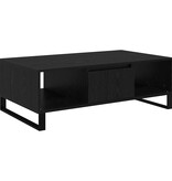 VidaXL Salontafel Zwart Eiken 104 x 60 x 35 cm Bewerkt hout