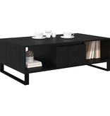 VidaXL Salontafel Zwart Eiken 104 x 60 x 35 cm Bewerkt hout