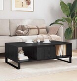 VidaXL Salontafel Zwart Eiken 104 x 60 x 35 cm Bewerkt hout