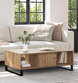 VidaXL Salontafel Artisan Eiken 104 x 60 x 35 cm Bewerkt hout