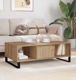 VidaXL Salontafel Artisan Eiken 104 x 60 x 35 cm Bewerkt hout