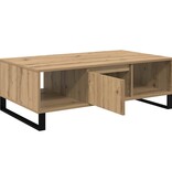 VidaXL Salontafel Artisan Eiken 104 x 60 x 35 cm Bewerkt hout