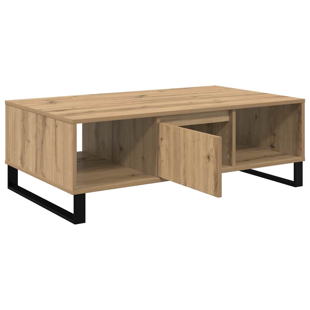 VidaXL Salontafel Artisan Eiken 104 x 60 x 35 cm Bewerkt hout