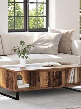 VidaXL Salontafel Oudhout 104 x 60 x 35 cm Bewerkt hout