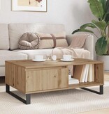 VidaXL Salontafel Artisan Eiken 90 x 60 x 35 cm Bewerkt hout