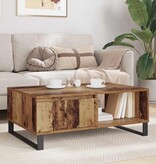 VidaXL Salontafel Oud Hout 90 x 60 x 35 cm Bewerkt hout