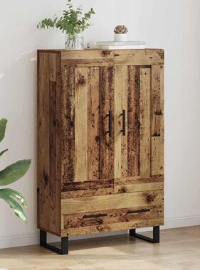 VidaXL Highboard met lade Oud Hout 69,5 x 31 x 115 cm Bewerkt hout