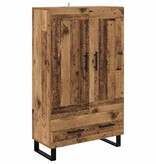 VidaXL Highboard met lade Oud Hout 69,5 x 31 x 115 cm Bewerkt hout