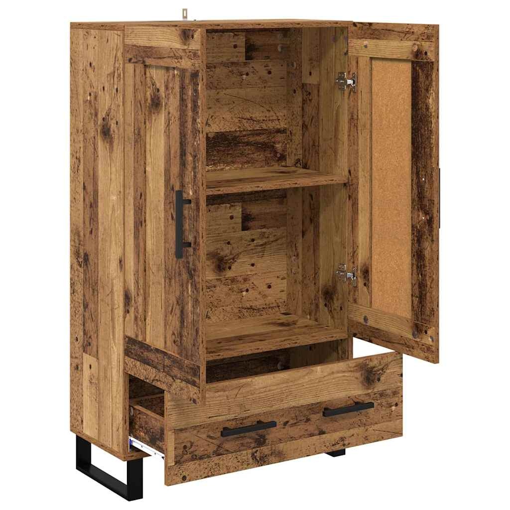 VidaXL Highboard met lade Oud Hout 69,5 x 31 x 115 cm Bewerkt hout