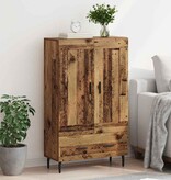 VidaXL Highboard met lade Oud Hout 69,5 x 31 x 115 cm Bewerkt hout