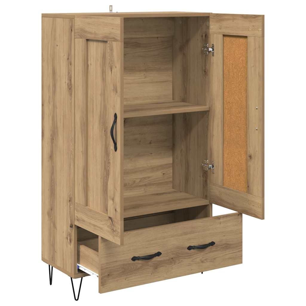 VidaXL Highboard Artisan Eiken 69,5 x 31 x 115 cm Bewerkt hout