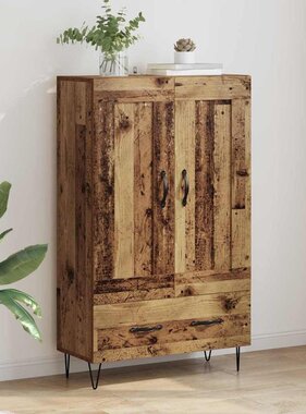VidaXL Highboard met lade Oud Hout 69,5 x 31 x 115 cm Bewerkt hout