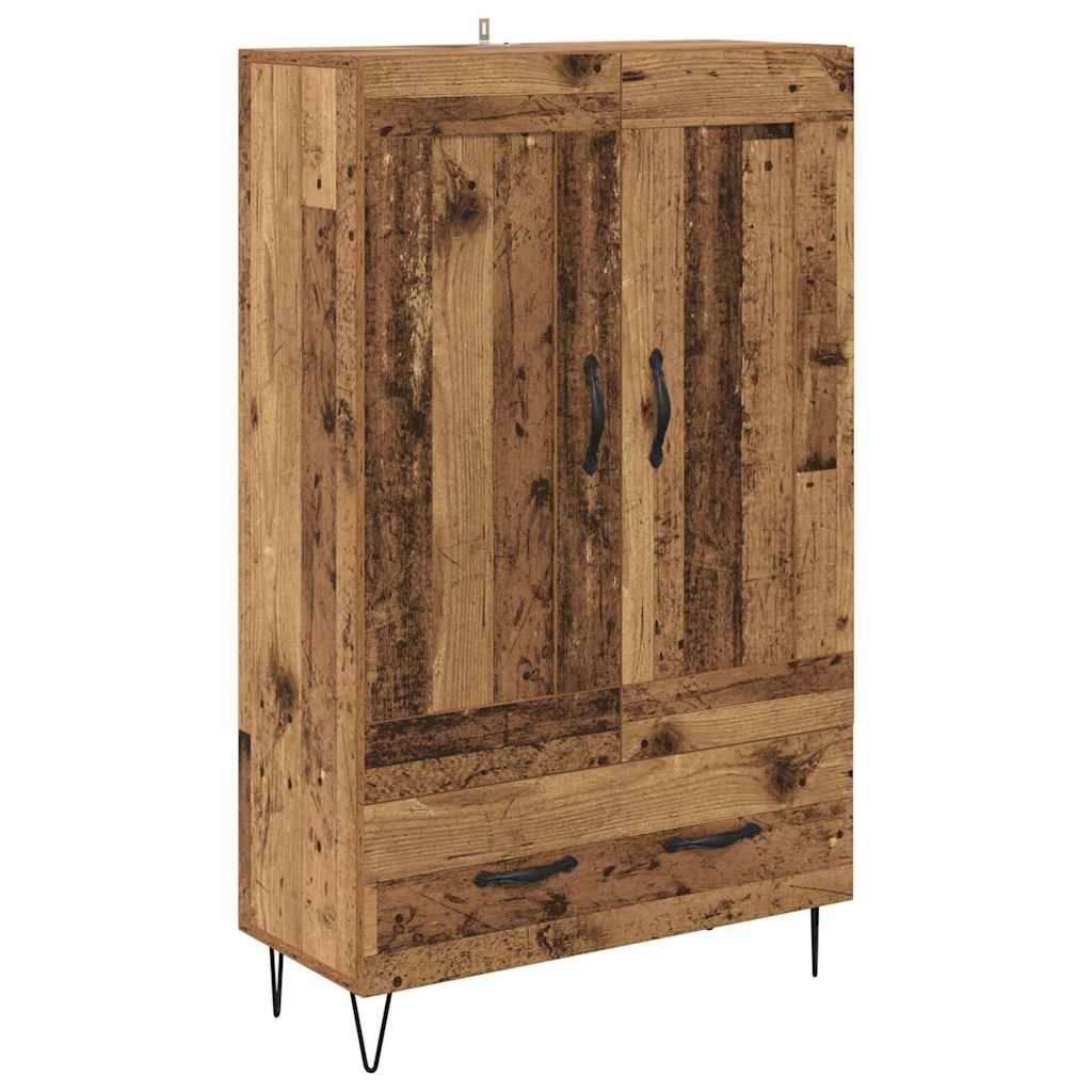 VidaXL Highboard met lade Oud Hout 69,5 x 31 x 115 cm Bewerkt hout