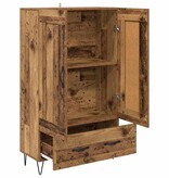VidaXL Highboard met lade Oud Hout 69,5 x 31 x 115 cm Bewerkt hout