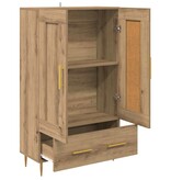 VidaXL Highboard Artisan Eiken 69,5 x 31 x 115 cm Bewerkt hout