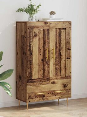 VidaXL Highboard met lade Oud Hout 69,5 x 31 x 115 cm Bewerkt hout
