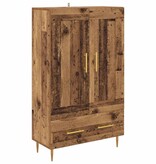 VidaXL Highboard met lade Oud Hout 69,5 x 31 x 115 cm Bewerkt hout