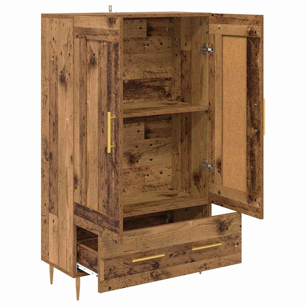 VidaXL Highboard met lade Oud Hout 69,5 x 31 x 115 cm Bewerkt hout