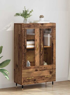 VidaXL Highboard met lade Oud Hout 69,5 x 31 x 115 cm Bewerkt hout