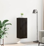 VidaXL Wandkast Zwart Eiken 34,5 x 34 x 90 cm Bewerkt hout