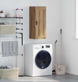 VidaXL Wandkast Artisan Eiken 34,5 x 34 x 90 cm Bewerkt hout