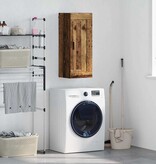 VidaXL Wandkast Oud Hout 34,5 x 34 x 90 cm Bewerkt hout