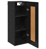 VidaXL Wandkast Zwart Eiken 34,5 x 34 x 90 cm Bewerkt hout