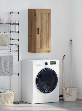 VidaXL Wandkast Artisan Eiken 34,5 x 34 x 90 cm Bewerkt hout