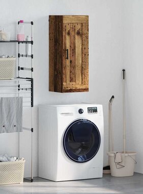 VidaXL Wandkast Oud Hout 34,5 x 34 x 90 cm Bewerkt hout