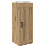 VidaXL Wandkast Artisan Eiken 34,5 x 34 x 90 cm Bewerkt hout