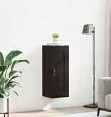 VidaXL Wandkast Zwart Eiken 34,5 x 34 x 90 cm Bewerkt hout