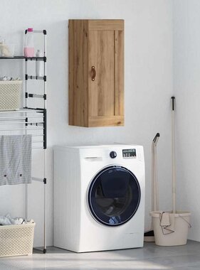 VidaXL Wandkast Artisan Eiken 34,5 x 34 x 90 cm Bewerkt hout