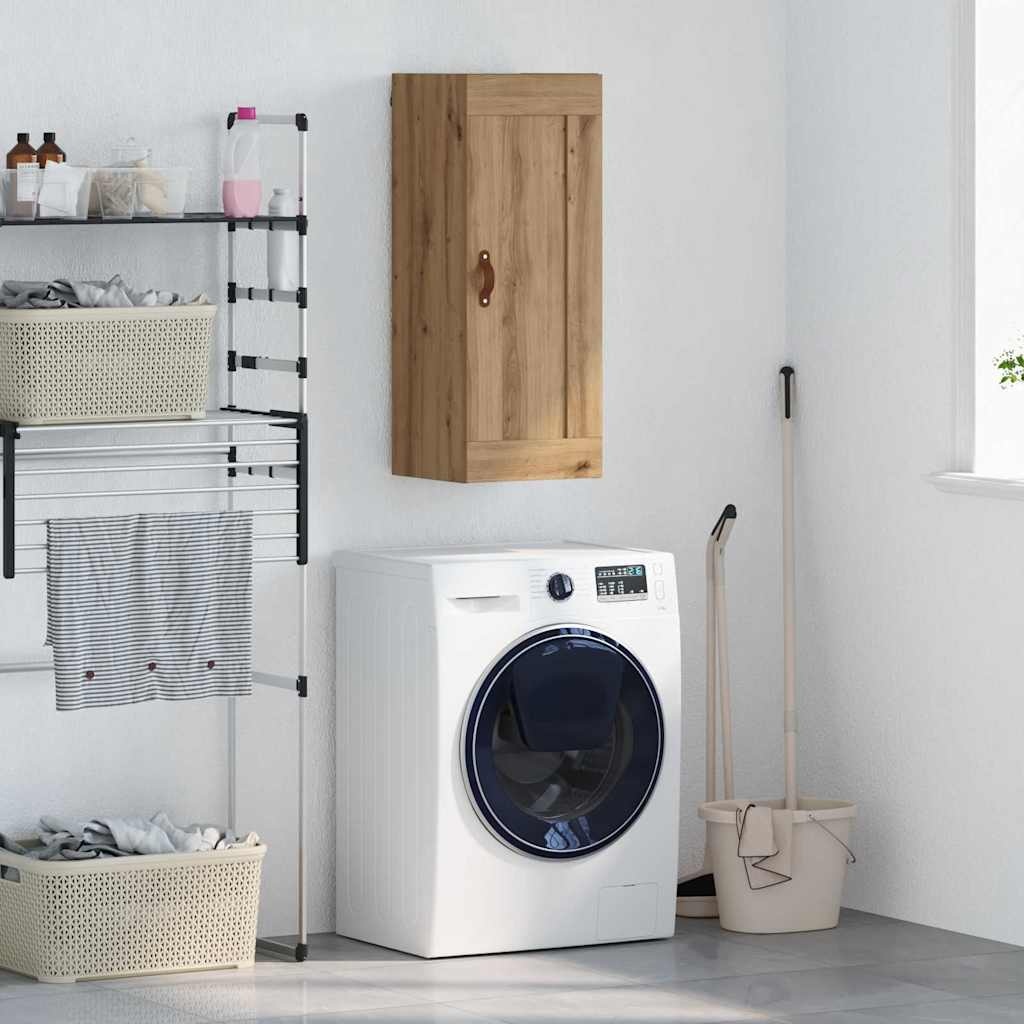 VidaXL Wandkast Artisan Eiken 34,5 x 34 x 90 cm Bewerkt hout