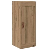 VidaXL Wandkast Artisan Eiken 34,5 x 34 x 90 cm Bewerkt hout