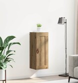 VidaXL Wandkast Artisan Eiken 34,5 x 34 x 90 cm Bewerkt hout