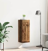 VidaXL Wandkast Oud Hout 34,5 x 34 x 90 cm Bewerkt hout
