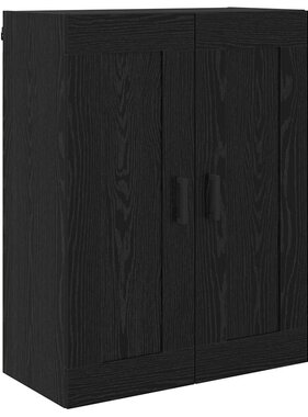 VidaXL Wandkast Zwart Eiken 69,5 x 34 x 90 cm Bewerkt hout
