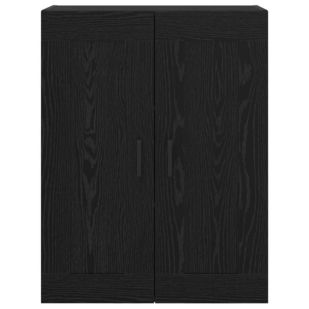 VidaXL Wandkast Zwart Eiken 69,5 x 34 x 90 cm Bewerkt hout
